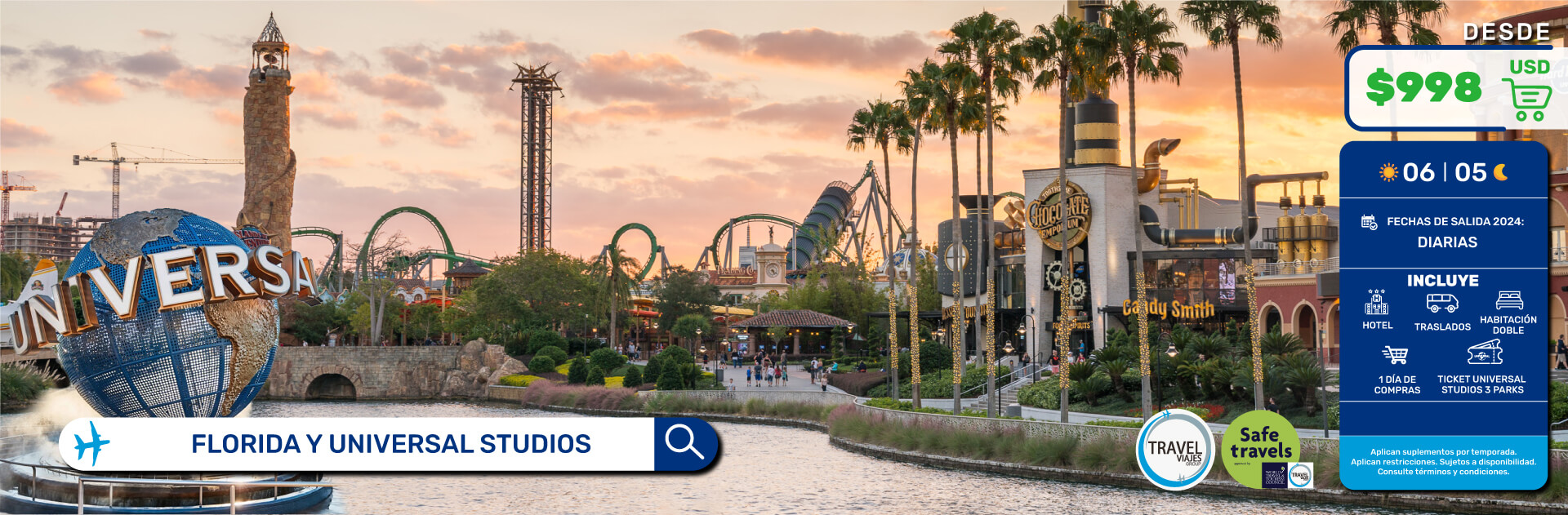 FLORIDA Y UNIVERSAL STUDIOS  DESDE MONTERREY